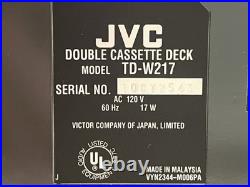 Refurbished JVC TD-W217 2 Head Dual Cassette Dolby NR Processor Deck & Tape