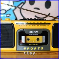 Refurbished SONY SPORTS CFS-930 Yellow Water Resistant Belt = From JAPAN
