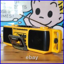 Refurbished SONY SPORTS CFS-930 Yellow Water Resistant Belt = From JAPAN