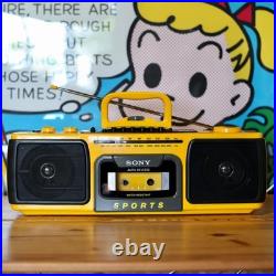 Refurbished SONY SPORTS CFS-930 Yellow Water Resistant Belt = From JAPAN