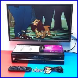 Refurbished Toshiba SD-V296 DVD/VCR Combo Player Bundle VHS Tape See Demo Video
