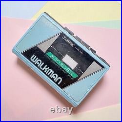 Retro Rebuilt Serviced Sony Walkman WM-28 Classic Super Rare, Pale Blue