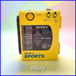Retro Sony Sports Walkman F63-f73 Fm Radio Cassette Player Serviced New Caps