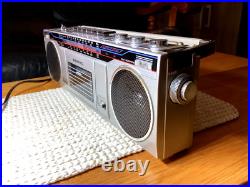 SANYO M7000KA VINTAGE STEREO RADIO CASSETTE 1980s REFURBISHED SANYO M7000KA VINTAGE STEREO RADIO CASSETTE 1980s REFURBISHED