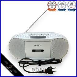 SONY CFD-S70 White Stereo CD Player Cassette Recorder AM/FM Radio Boombox CFDS70 SONY CFD-S70 White Stereo CD Player Cassette Recorder AM/FM Radio Boombox CFDS70