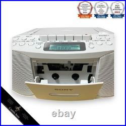 SONY CFD-S70 White Stereo CD Player Cassette Recorder AM/FM Radio Boombox CFDS70 SONY CFD-S70 White Stereo CD Player Cassette Recorder AM/FM Radio Boombox CFDS70