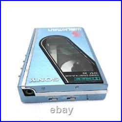 SONY WM-30 Walkman Cassette Player blue rare refurbished JP