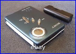 SONY WM-EX631 Cassette Player with AA battery pack Full working DARK BLUE