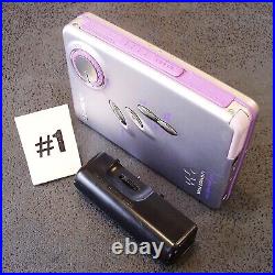 SONY WM-EX631 Cassette Player with AA battery pack Full working Silver/Purple #1