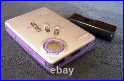 SONY WM-EX631 Cassette Player with AA battery pack Full working Silver/Purple #1