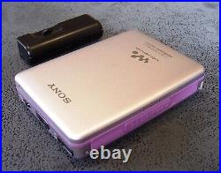 SONY WM-EX631 Cassette Player with AA battery pack Full working Silver/Purple #2