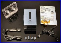 SONY WM-EX651 Portable Cassette Player Walkman Blue Refurbished Remote Set