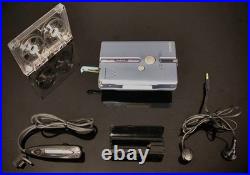 SONY WM-EX651 Portable Cassette Player Walkman Blue Refurbished Remote Set