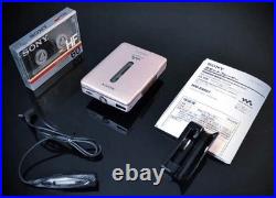 SONY WM-EX651 Portable Cassette Player Walkman Silver Refurbished Remote Set