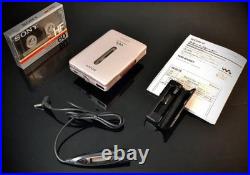 SONY WM-EX651 Portable Cassette Player Walkman Silver Refurbished Remote Set