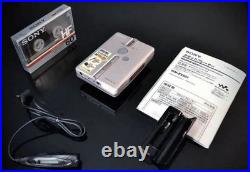 SONY WM-EX651 Portable Cassette Player Walkman Silver Refurbished Remote Set