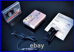 SONY WM-EX651 Portable Cassette Player Walkman Silver Refurbished Remote Set