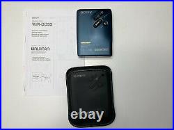 SONY Walkman WM-DD33 BLUE TOP Condition Personal Cassette Player