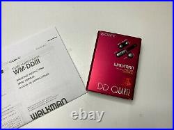 SONY Walkman WM-DDIII Quartz WM-DD3 Red Restored Personal Cassette Player