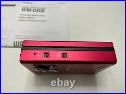 SONY Walkman WM-DDIII Quartz WM-DD3 Red Restored Personal Cassette Player