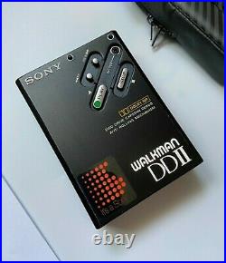 SONY Walkman WM-DDII WM-DD2 Restored with SONY MDR-110 Headphones and Bag