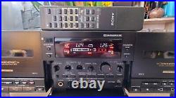 SONY double tape deck TC-WR905S + RM-J902 fully restored, very rare, 230V conv