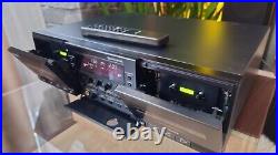 SONY double tape deck TC-WR905S + RM-J902 fully restored, very rare, 230V conv