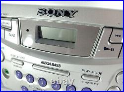 Sony CFD-922L Boombox CD Radio Stereo Cassette Tape Player Recorder PURPLE LILAC