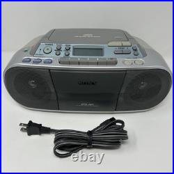 Sony CFD-S01 CD Player Boombox AM FM Radio Cassette Recorder Portable Tested