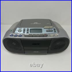 Sony CFD-S01 CD Player Boombox AM FM Radio Cassette Recorder Portable Tested