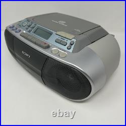 Sony CFD-S01 CD Player Boombox AM FM Radio Cassette Recorder Portable Tested