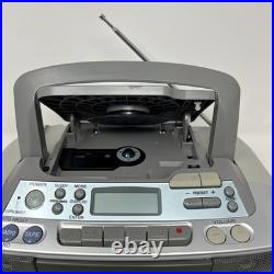 Sony CFD-S01 CD Player Boombox AM FM Radio Cassette Recorder Portable Tested