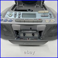 Sony CFD-S01 CD Player Boombox AM FM Radio Cassette Recorder Portable Tested
