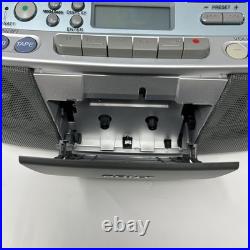 Sony CFD-S01 CD Player Boombox AM FM Radio Cassette Recorder Portable Tested