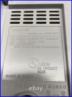 Sony CFD-S01 CD/Radio/Cassette Boombox With Box And Instructions Refurbished Sony CFD-S01 CD/Radio/Cassette Boombox With Box And Instructions Refurbished