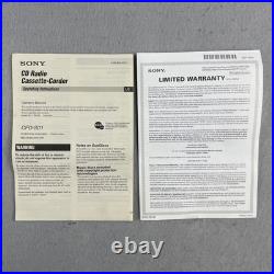 Sony CFD-S01 CD/Radio/Cassette Boombox With Box And Instructions Refurbished Sony CFD-S01 CD/Radio/Cassette Boombox With Box And Instructions Refurbished