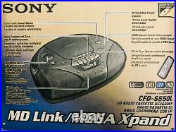 Sony CFD-S550L Radio Cassette CD Player Boombox Boxed retro