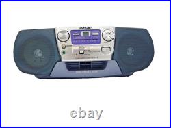 Sony CFD-V7 Boombox Stereo Portable CD Cassette Tape Radio Tuner AM FM Vintage