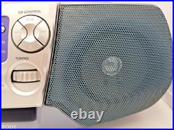 Sony CFD-V7 Boombox Stereo Portable CD Cassette Tape Radio Tuner AM FM Vintage