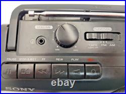 Sony CFM-10 Cassette Tape Player Recorder FM AM Radio Boombox Vintage Black