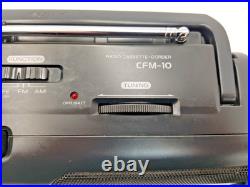 Sony CFM-10 Cassette Tape Player Recorder FM AM Radio Boombox Vintage Black