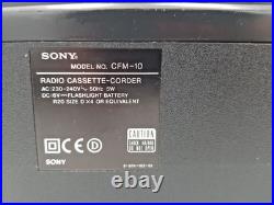 Sony CFM-10 Cassette Tape Player Recorder FM AM Radio Boombox Vintage Black