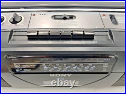 Sony CFS201L Cassette Tape Player Recorder FM AM Radio Portable Boombox Stereo