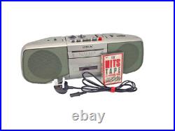 Sony CFS-B21L Cassette Tape Player Recorder FM AM Radio Stereo Boombox Silver