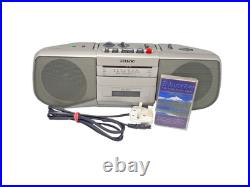 Sony CFS-B21L Cassette Tape Player Recorder FM AM Radio Stereo Boombox Silver