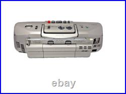 Sony CFS-B21L Cassette Tape Player Recorder FM AM Radio Stereo Boombox Silver