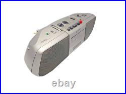 Sony CFS-B21L Cassette Tape Player Recorder FM AM Radio Stereo Boombox Silver