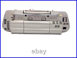 Sony CFS-B21L Cassette Tape Player Recorder FM AM Radio Stereo Boombox Silver