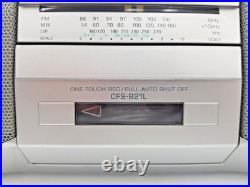 Sony CFS-B21L Cassette Tape Player Recorder FM AM Radio Stereo Boombox Silver