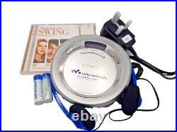 Sony D-EJ620 CD Walkman Discman Stereo Portable Compact Disc Player Silver Vtg